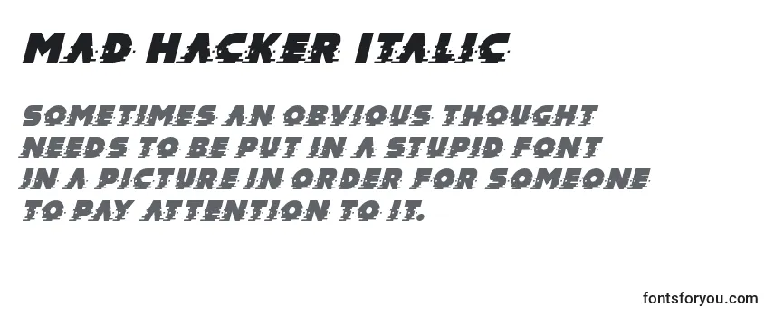 Fonte Mad Hacker Italic
