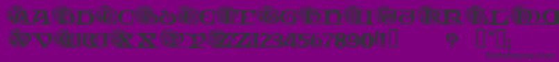 Spiri-fontti – mustat fontit violetilla taustalla