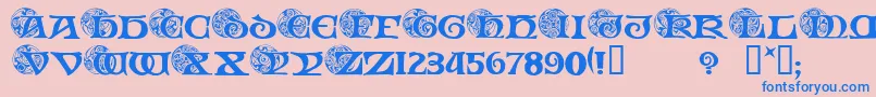 Spiri Font – Blue Fonts on Pink Background