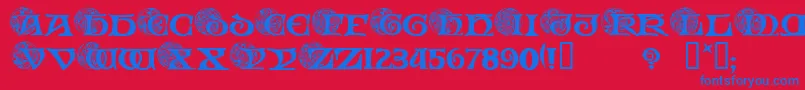 Spiri Font – Blue Fonts on Red Background