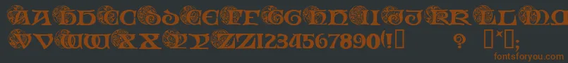 Spiri Font – Brown Fonts on Black Background