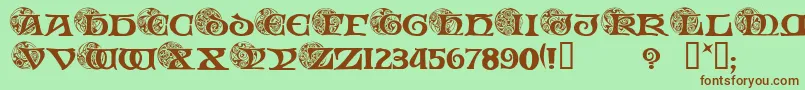 Spiri Font – Brown Fonts on Green Background