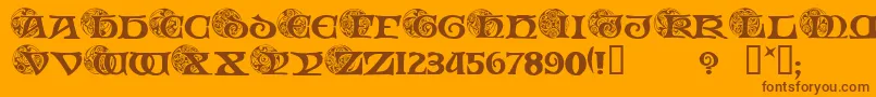 Spiri Font – Brown Fonts on Orange Background