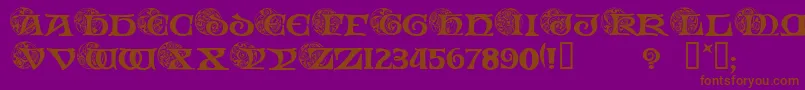 Spiri Font – Brown Fonts on Purple Background