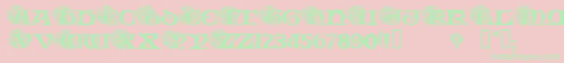 Spiri Font – Green Fonts on Pink Background