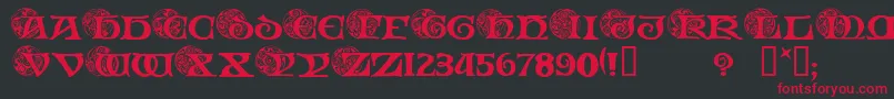 Spiri Font – Red Fonts on Black Background