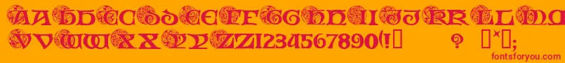 Spiri Font – Red Fonts on Orange Background