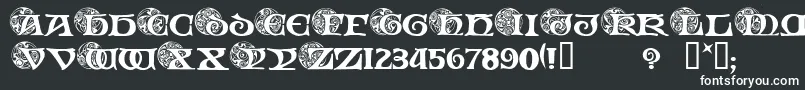 Spiri-fontti – valkoiset fontit mustalla taustalla