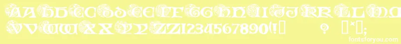 Spiri Font – White Fonts on Yellow Background