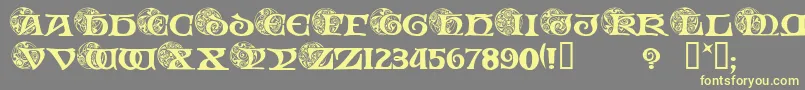 Spiri Font – Yellow Fonts on Gray Background