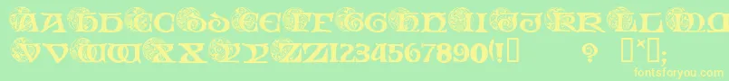 Spiri Font – Yellow Fonts on Green Background