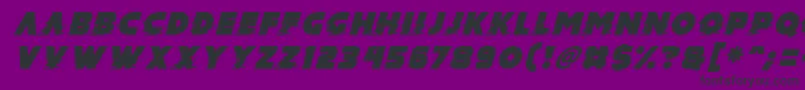 Mad Hacker Italic-fontti – mustat fontit violetilla taustalla