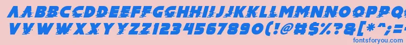 fuente Mad Hacker Italic – Fuentes Azules Sobre Fondo Rosa