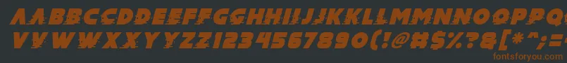 Mad Hacker Italic Font – Brown Fonts on Black Background