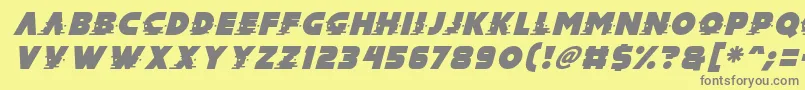 Mad Hacker Italic Font – Gray Fonts on Yellow Background
