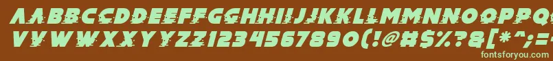 Saiba mais sobre a fonte Mad Hacker Italic Fonte Mad Hacker Italic – fontes verdes em um fundo marrom
