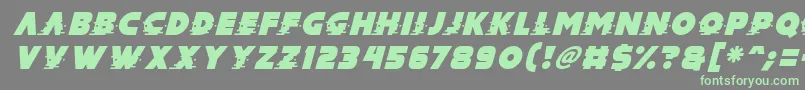 Mad Hacker Italic-fontti – vihreät fontit harmaalla taustalla