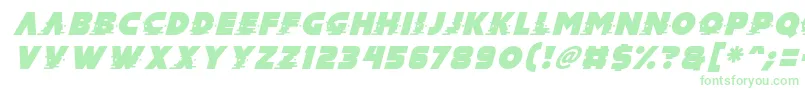 Mad Hacker Italic Font – Green Fonts on White Background
