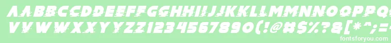Mad Hacker Italic Font – White Fonts on Green Background