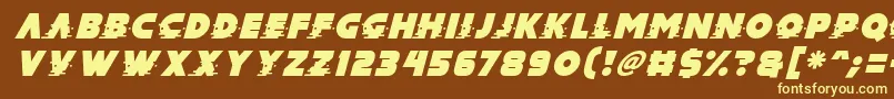 More about Mad Hacker Italic Font Mad Hacker Italic Font – Yellow Fonts on Brown Background