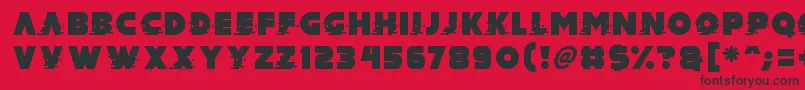 Mad Hacker Font – Black Fonts on Red Background