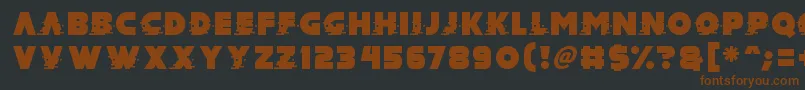 フォントMad Hacker – 黒い背景に茶色のフォント