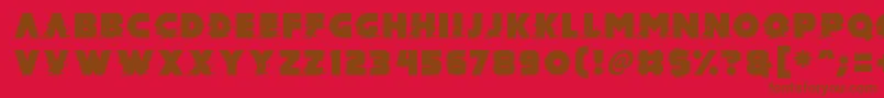 Mad Hacker-fontti – ruskeat fontit punaisella taustalla