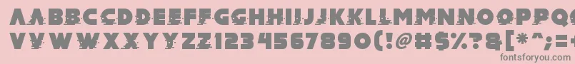Mad Hacker-Schriftart – Graue Schriften auf rosa Hintergrund