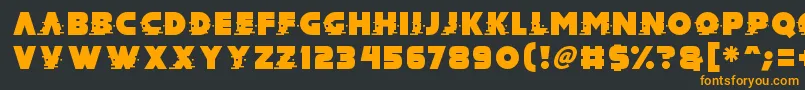 Mad Hacker Font – Orange Fonts on Black Background