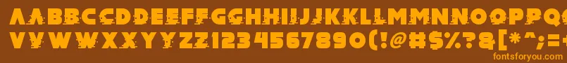 Mad Hacker Font – Orange Fonts on Brown Background