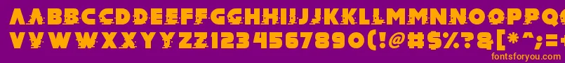 Mad Hacker Font – Orange Fonts on Purple Background