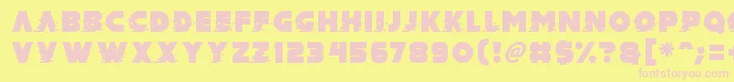 Mad Hacker Font – Pink Fonts on Yellow Background