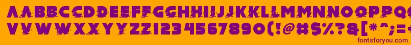 Шрифт Mad Hacker – фиолетовые шрифты на оранжевом фоне