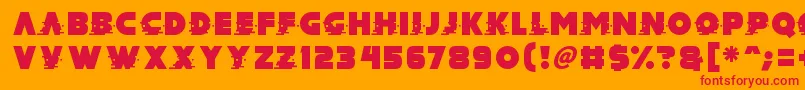 Mad Hacker Font – Red Fonts on Orange Background