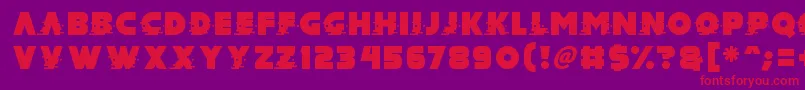 Mad Hacker Font – Red Fonts on Purple Background