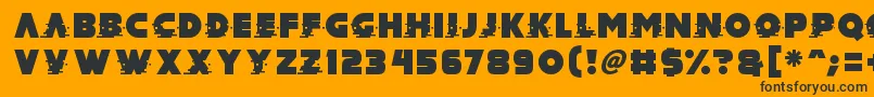 Шрифт Mad Hacker – чёрные шрифты на оранжевом фоне