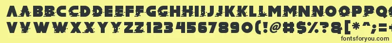 Mad Hacker-fontti – mustat fontit keltaisella taustalla