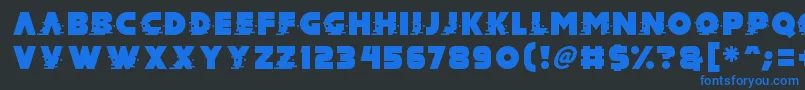 Mad Hacker Font – Blue Fonts on Black Background