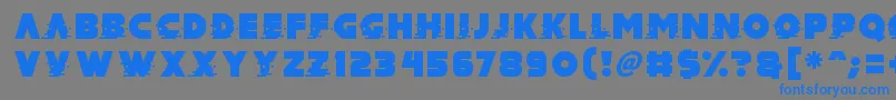 Mad Hacker-Schriftart – Blaue Schriften auf grauem Hintergrund