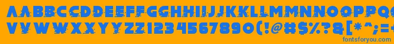 Mad Hacker-fontti – siniset fontit oranssilla taustalla