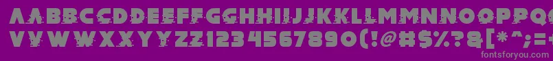 Mad Hacker Font – Gray Fonts on Purple Background