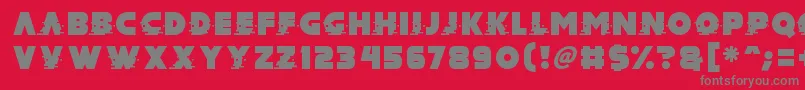 Mad Hacker Font – Gray Fonts on Red Background