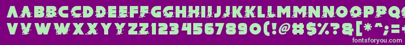 フォントMad Hacker – 紫の背景に緑のフォント