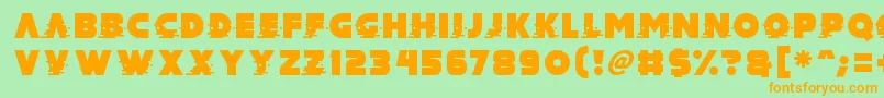 Mad Hacker Font – Orange Fonts on Green Background