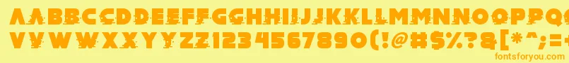 Mad Hacker Font – Orange Fonts on Yellow Background