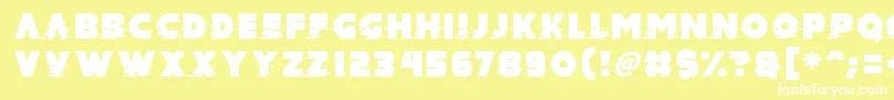 Mad Hacker Font – White Fonts on Yellow Background