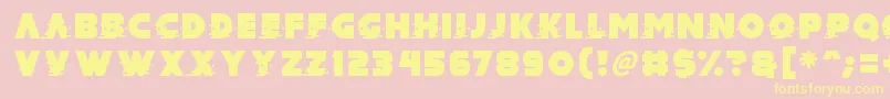 Mad Hacker-fontti – keltaiset fontit vaaleanpunaisella taustalla