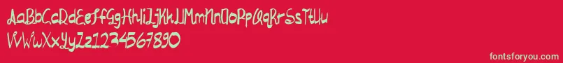 Madagascar Font – Green Fonts on Red Background