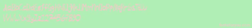 Madagascar Font – Pink Fonts on Green Background