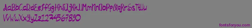 Madagascar Font – Purple Fonts on Gray Background